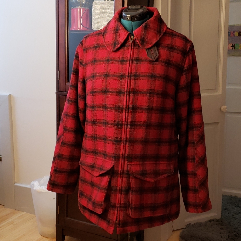 L.L.Bean Winter Plaid Wool Coat
